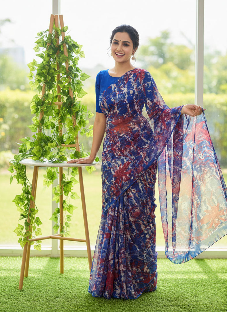 Exclusive Garden Vareli Super Nara Chiffon Saree