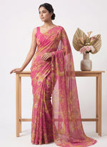 Load image into Gallery viewer, Garden Vareli Super Nara Chiffon Saree without Blouse