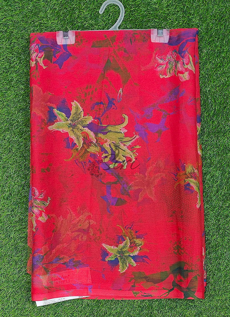 Latest Garden Vareli Printed Super Nara Chiffon Saree