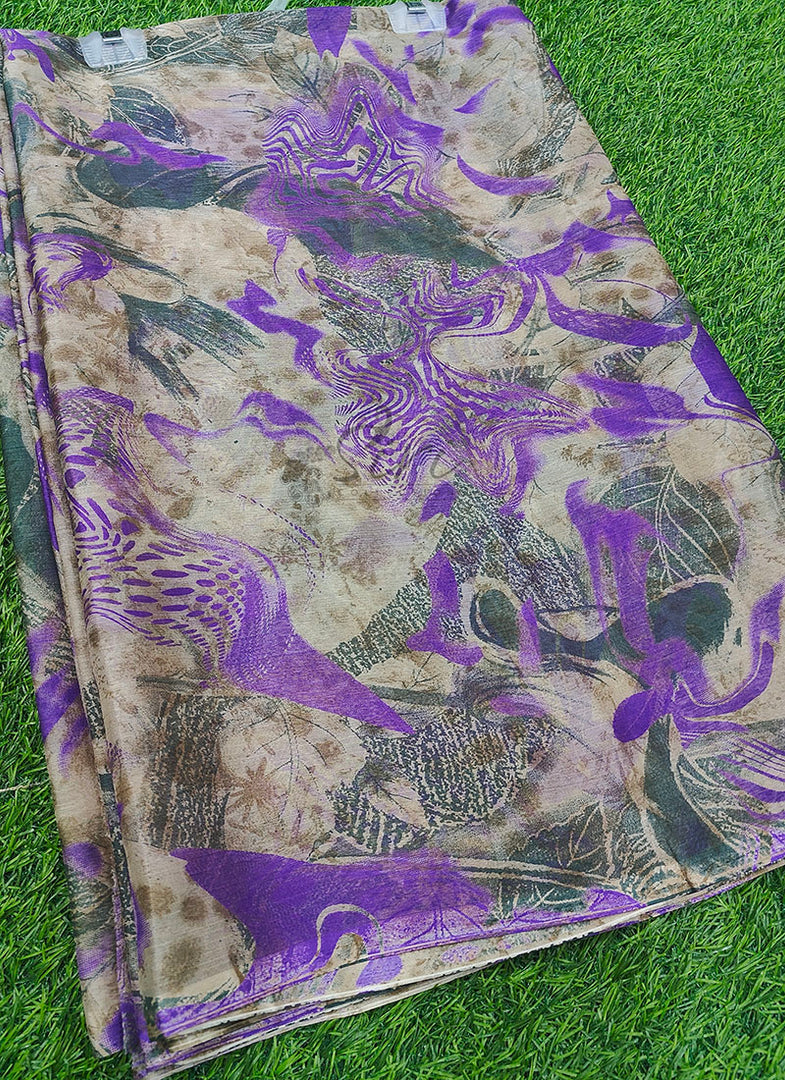 Latest Garden Vareli Printed Super Nara Chiffon Saree