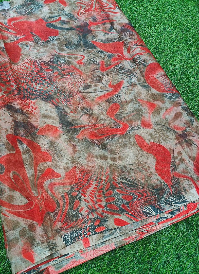 Latest Garden Vareli Printed Super Nara Chiffon Saree