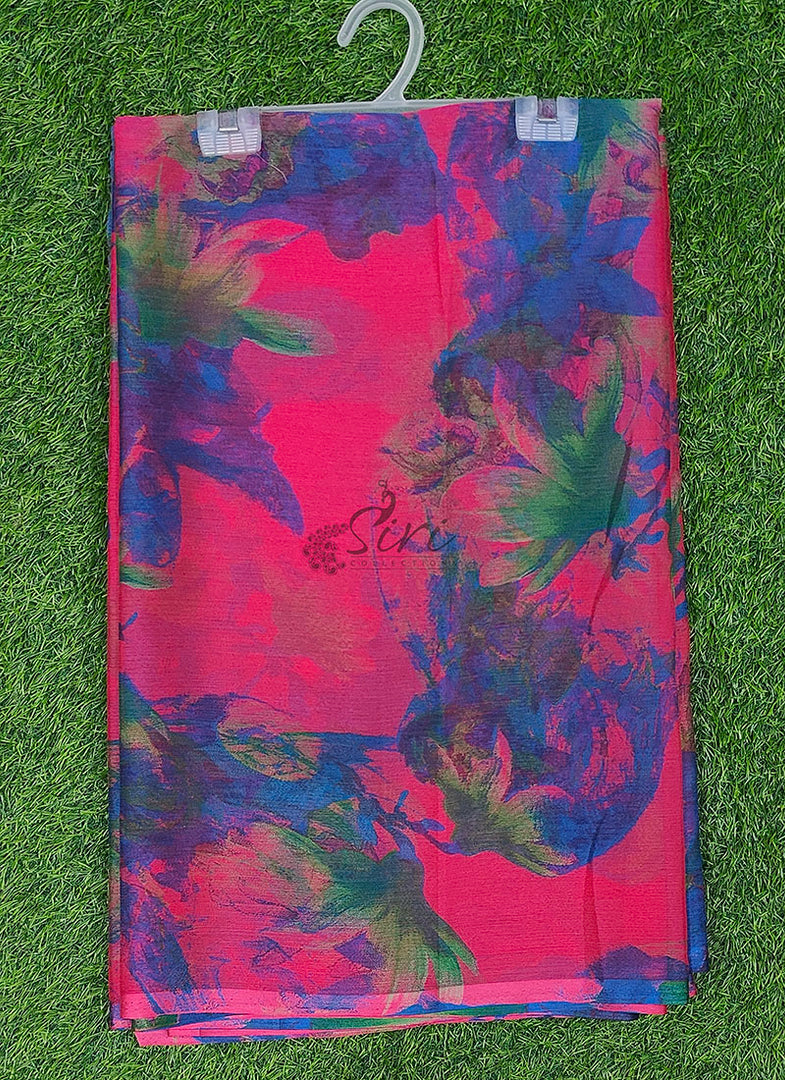 Garden Vareli Printed Super Nara Chiffon Saree