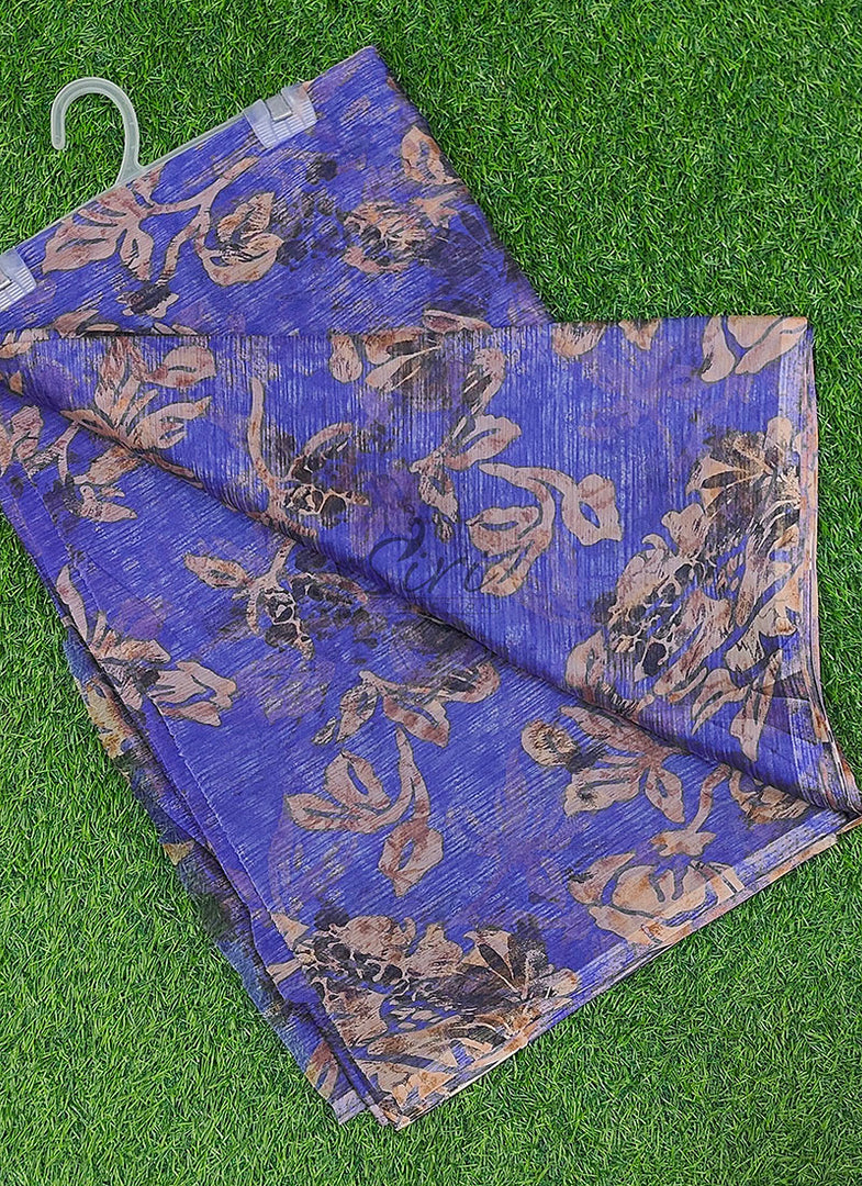 Latest Garden Vareli Printed Super Nara Chiffon Saree