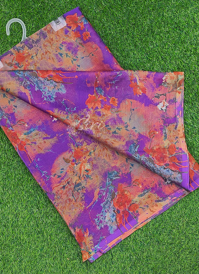 Latest Garden Vareli Printed Super Nara Chiffon Saree