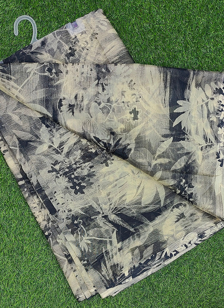 Latest Garden Vareli Printed Super Nara Chiffon Saree