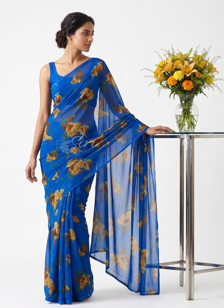 Latest Garden Vareli Super Nara Chiffon Saree