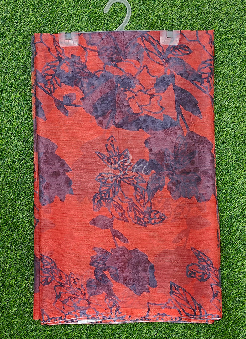 Exclusive Garden Vareli Printed Super Nara Chiffon Saree