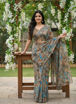 Load image into Gallery viewer, Latest Garden Vareli Super Nara Chiffon Saree
