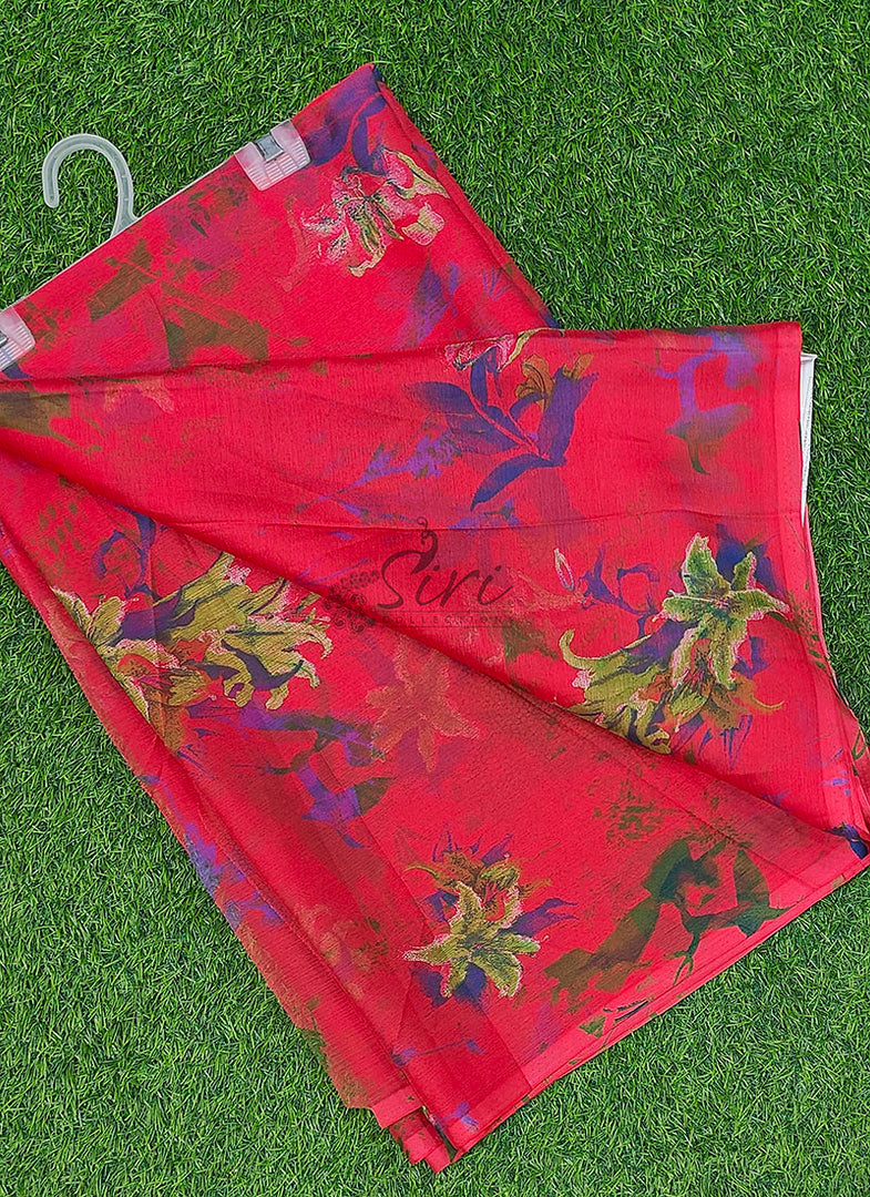 Latest Garden Vareli Super Nara Chiffon Saree
