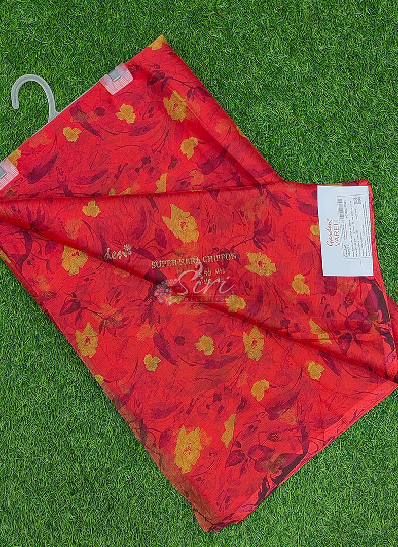 Latest Garden Vareli Super Nara Chiffon Saree