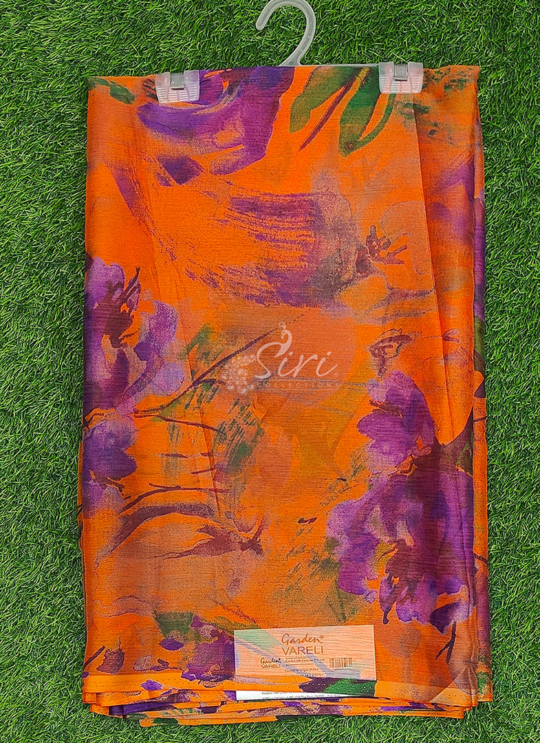 Latest Light Weight Garden Vareli Super Nara Chiffon Saree