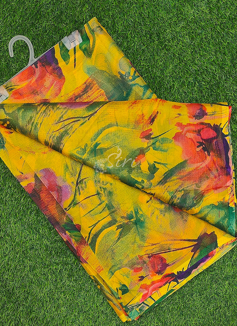 Latest Light Weight Garden Vareli Super Nara Chiffon Saree