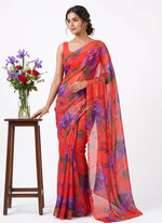 Load image into Gallery viewer, Latest Light Weight Garden Vareli Super Nara Chiffon Saree