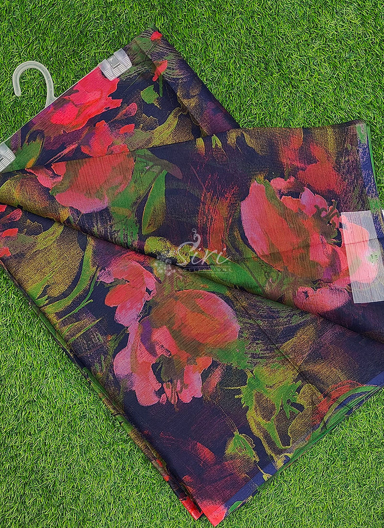 Latest Light Weight Garden Vareli Super Nara Chiffon Saree