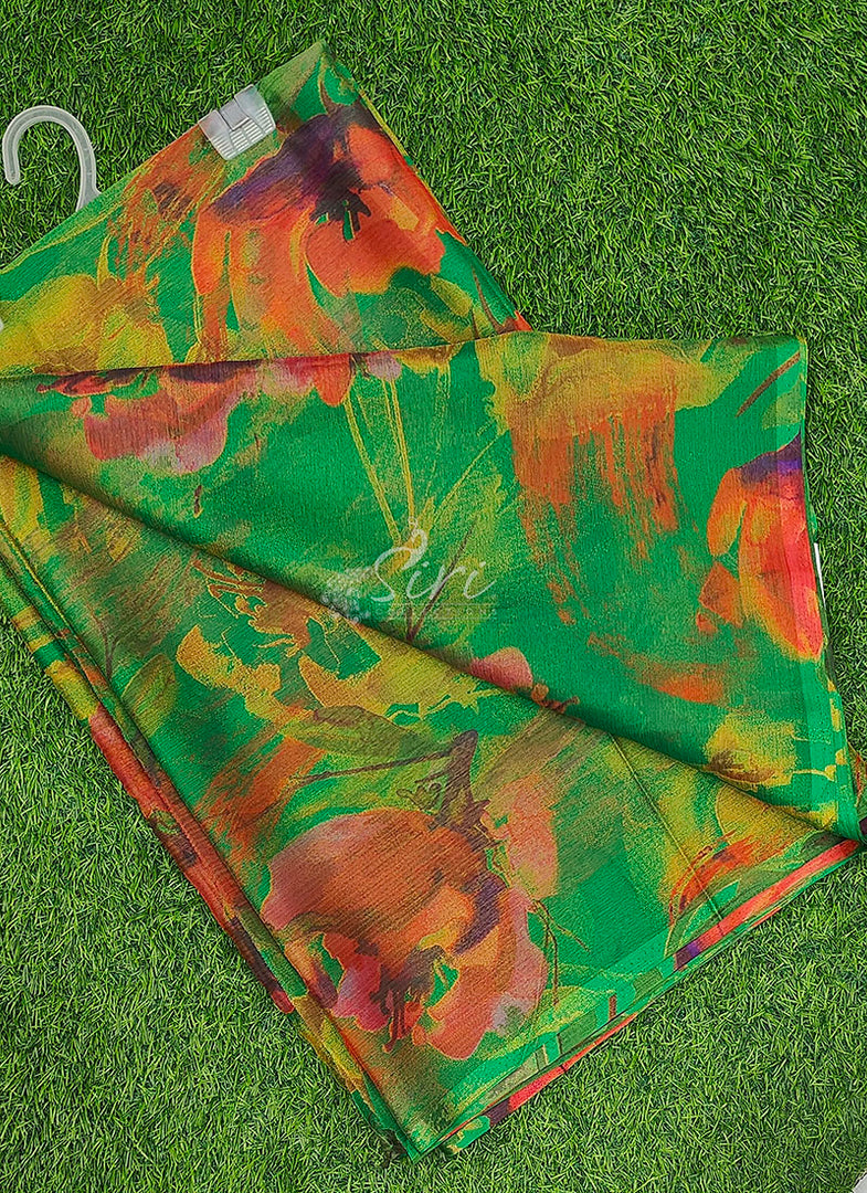Latest Light Weight Garden Vareli Super Nara Chiffon Saree