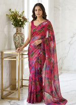 Load image into Gallery viewer, Latest Garden Vareli Super Nara Chiffon Saree without Blouse