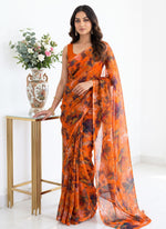 Load image into Gallery viewer, Latest Garden Vareli Super Nara Chiffon Saree without Blouse