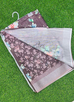 Load image into Gallery viewer, Beautiful Digital Print Linen Saree with Border
