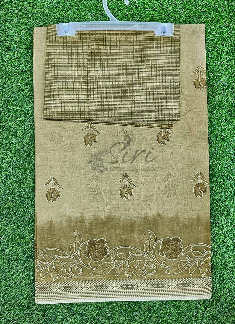 Elegant Printed Pure Cotton Saree