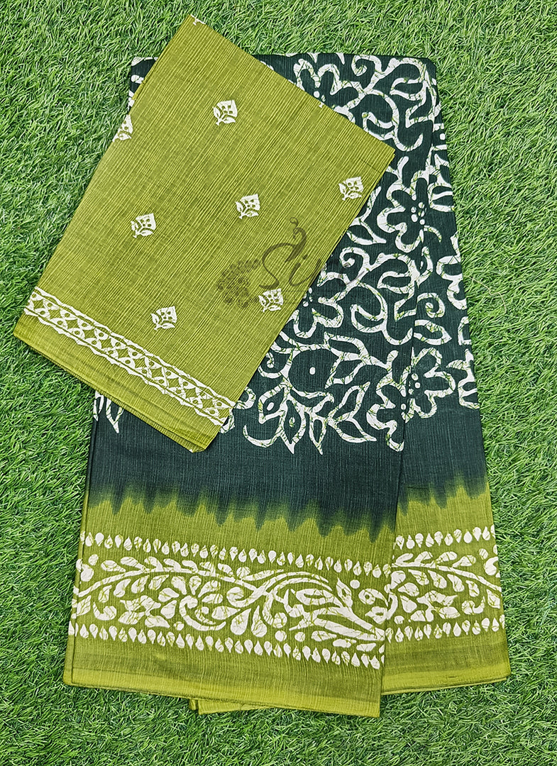 Beautiful Batik Print Pure Cotton Saree