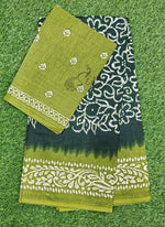 Load image into Gallery viewer, Beautiful Batik Print Pure Cotton Saree
