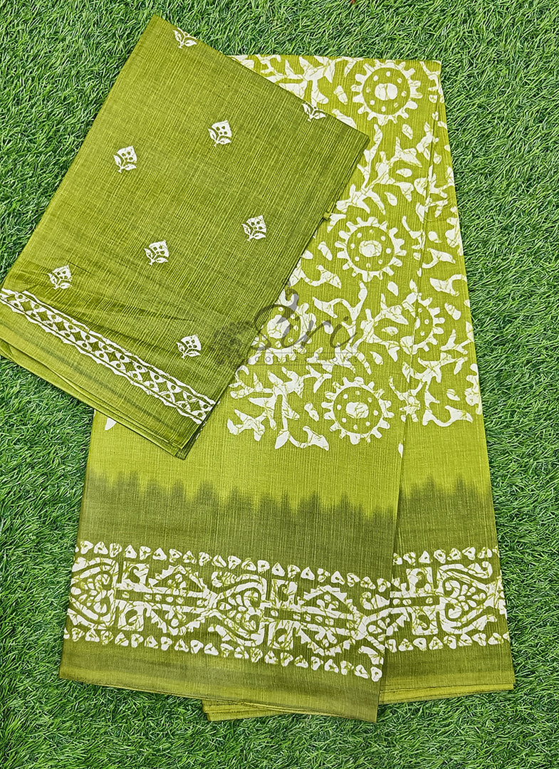 Beautiful Batik Print Pure Cotton Saree