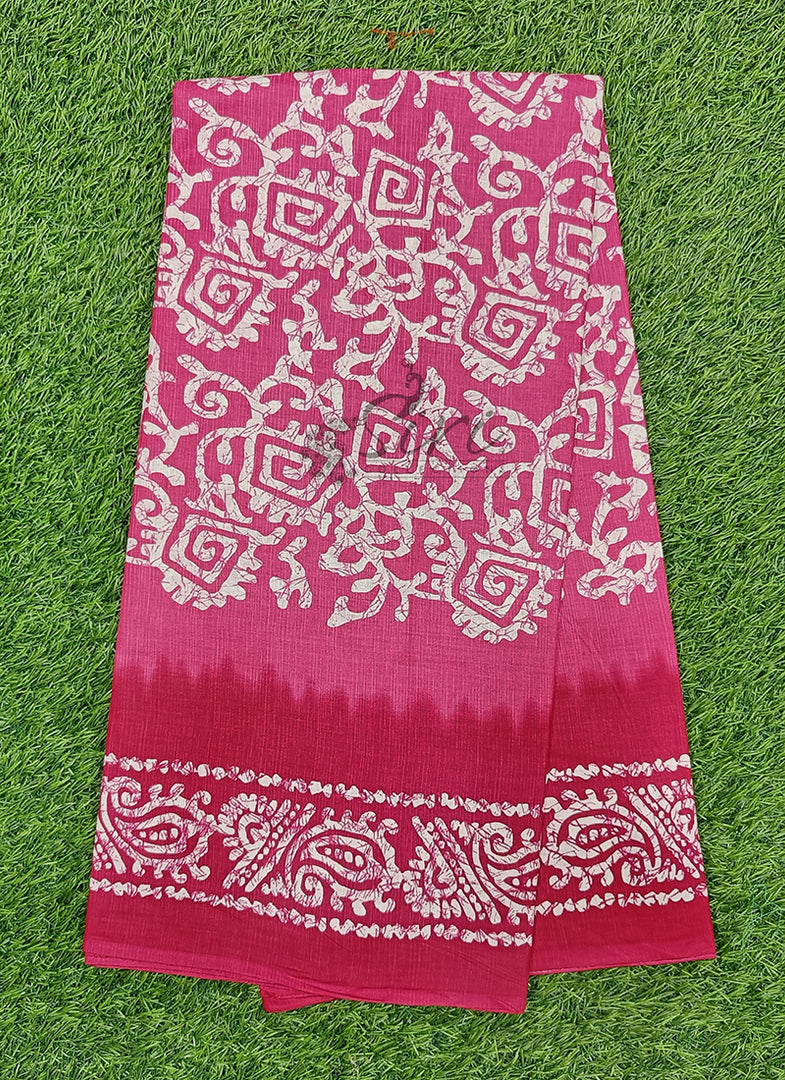 Beautiful Batik Print Pure Cotton Saree