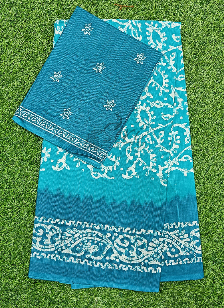 Beautiful Batik Print Pure Cotton Saree