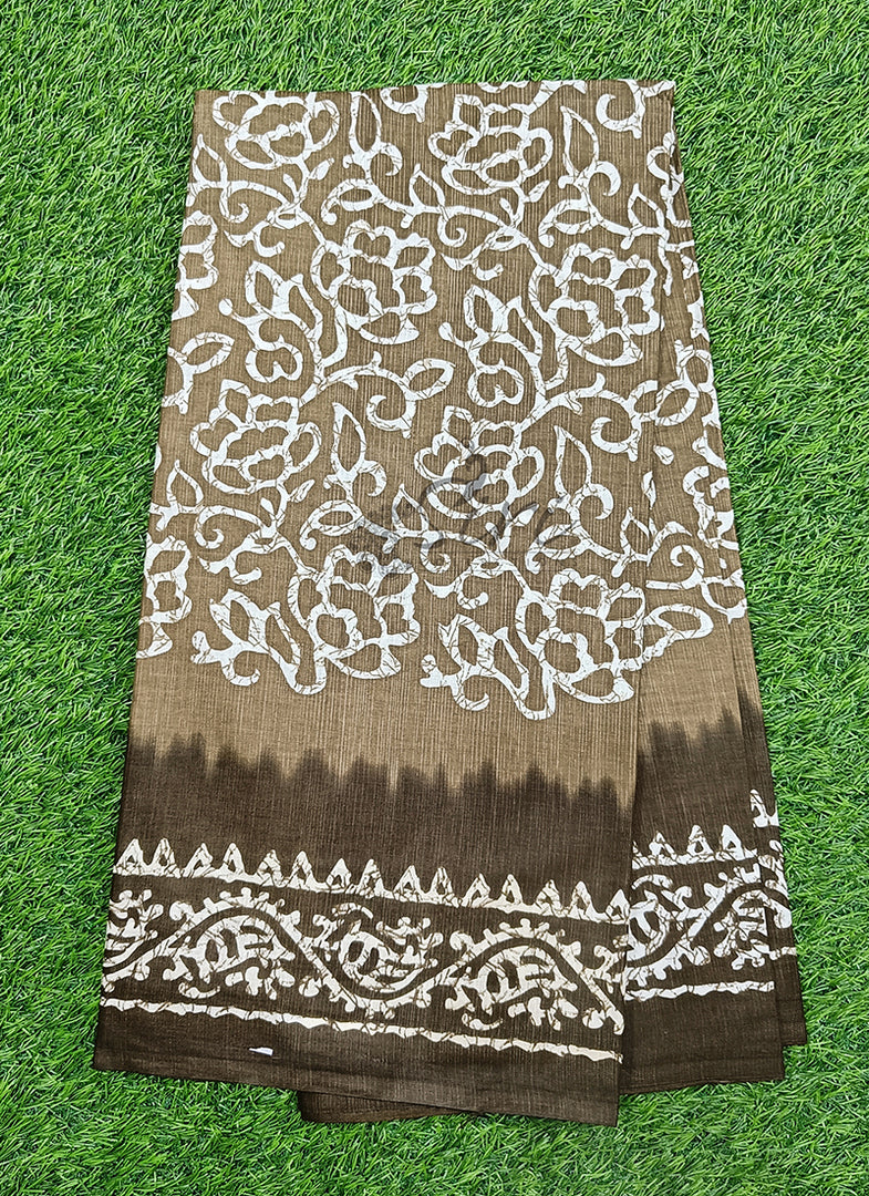 Beautiful Batik Print Pure Cotton Saree