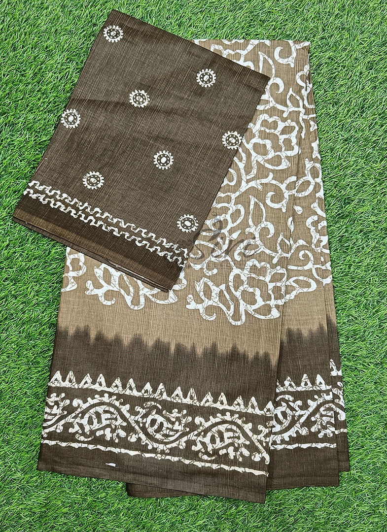 Beautiful Batik Print Pure Cotton Saree