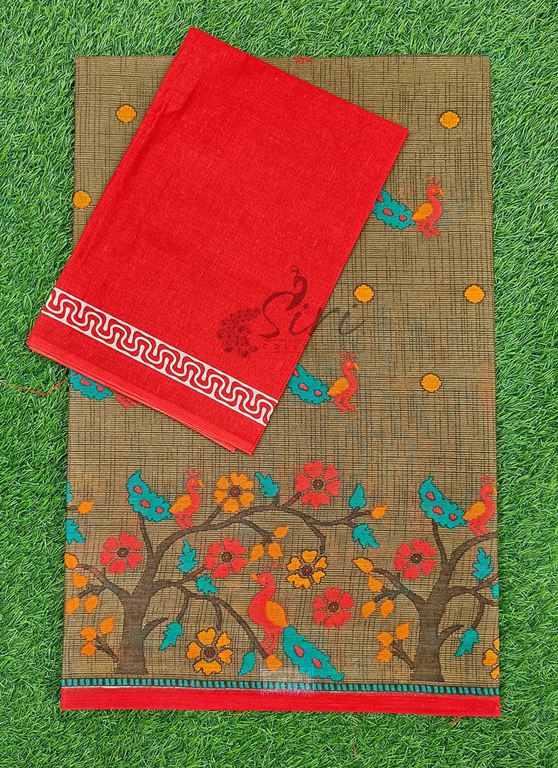 Beautiful Printed Pure Cotton Saree