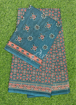 Load image into Gallery viewer, Ajrakh Print Pure Cotton Saree
