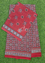 Load image into Gallery viewer, Ajrakh Print Pure Cotton Saree
