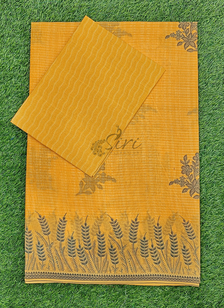 Latest Printed Pure Cotton Saree