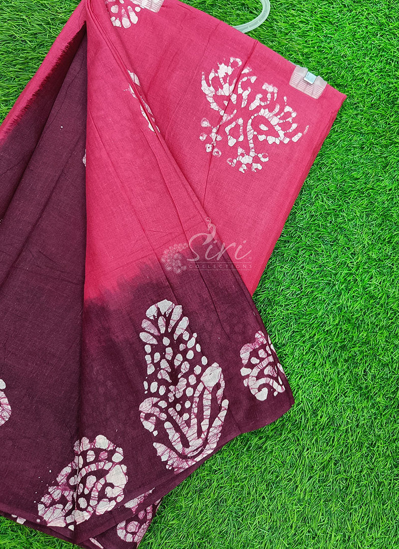 Pure Soft Cotton Saree in Batik