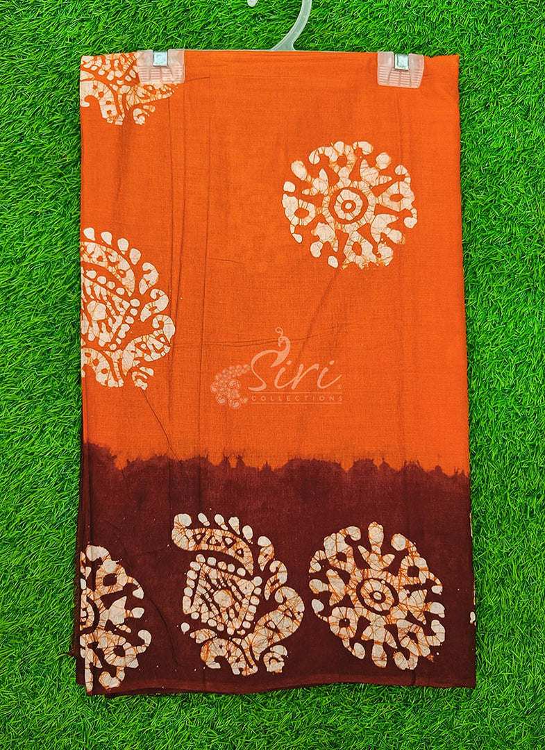 Pure Soft Cotton Saree in Batik