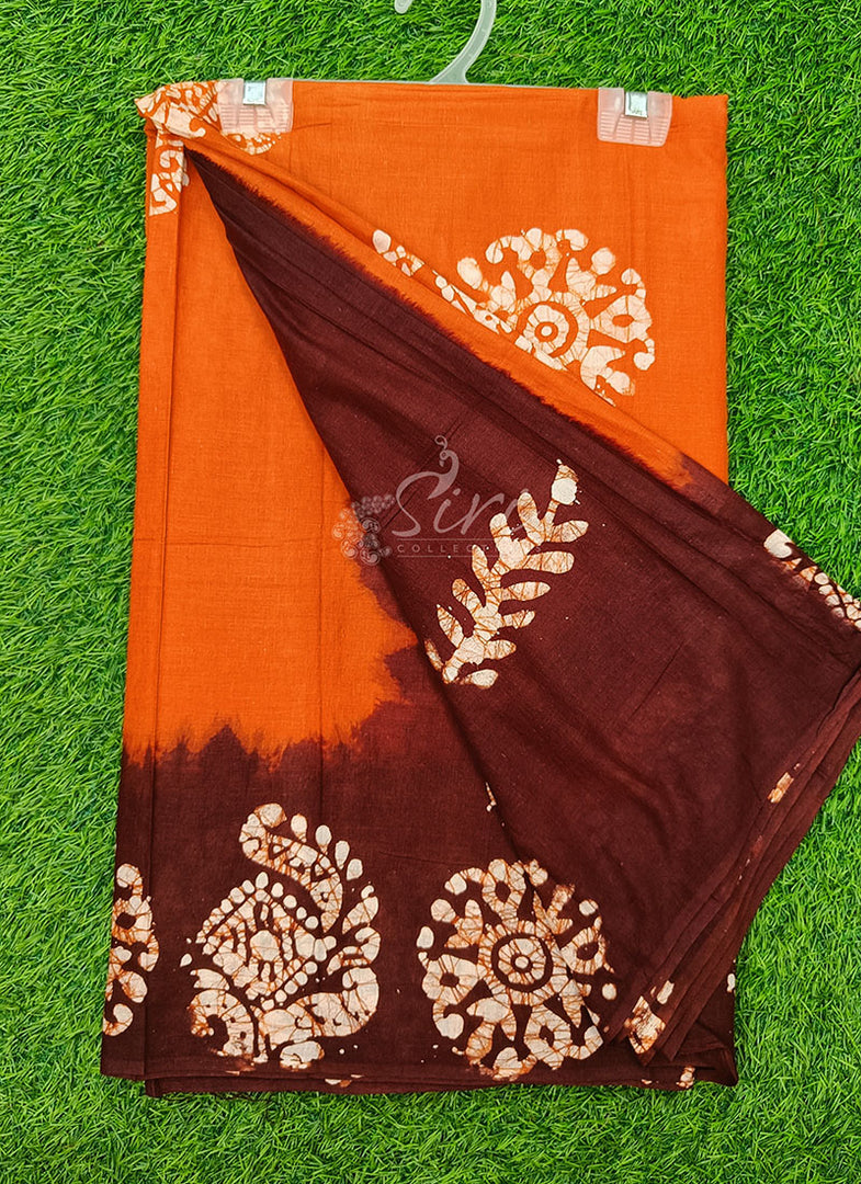 Pure Soft Cotton Saree in Batik
