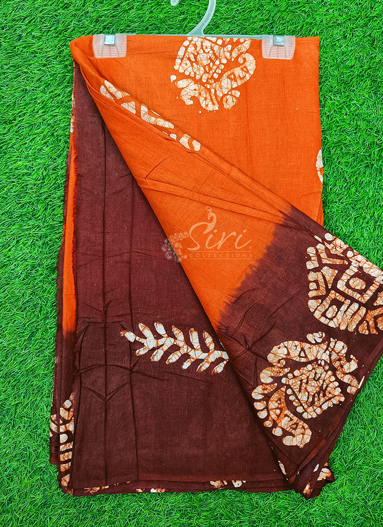 Pure Soft Cotton Saree in Batik