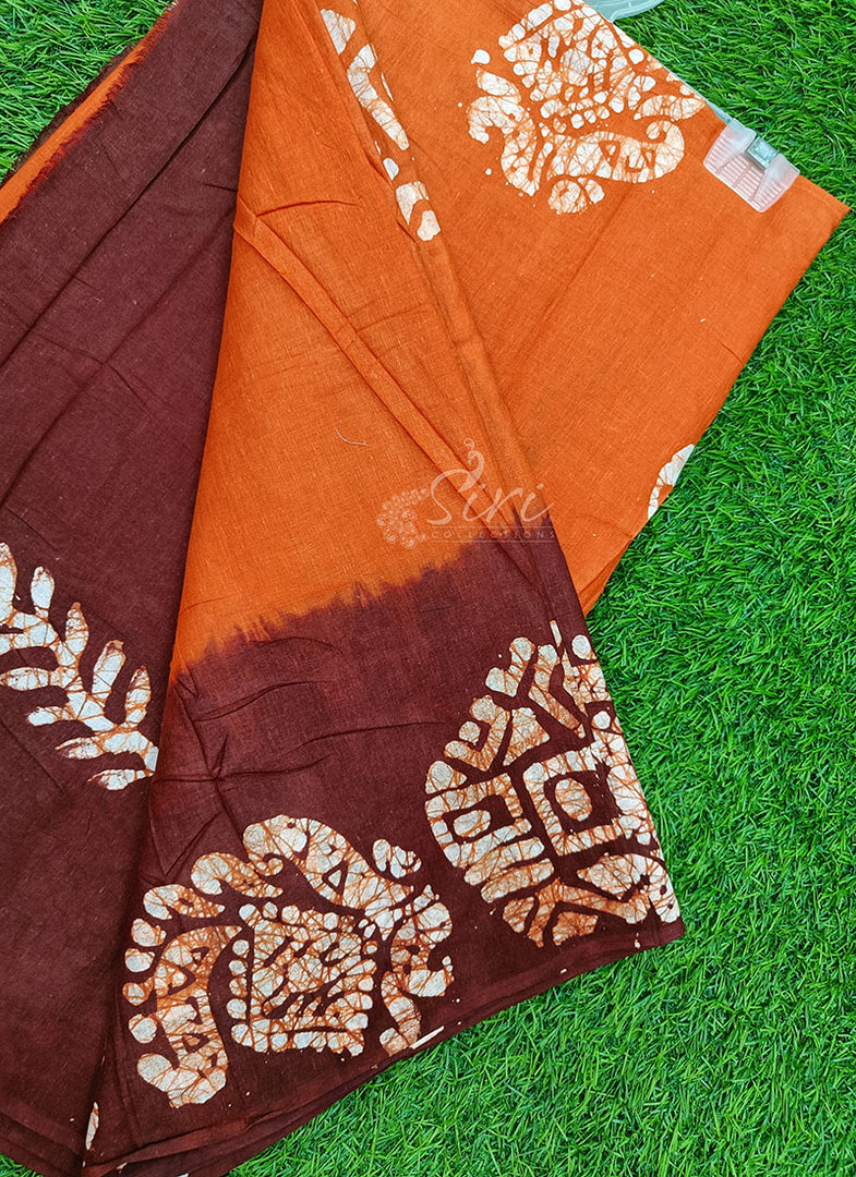 Pure Soft Cotton Saree in Batik