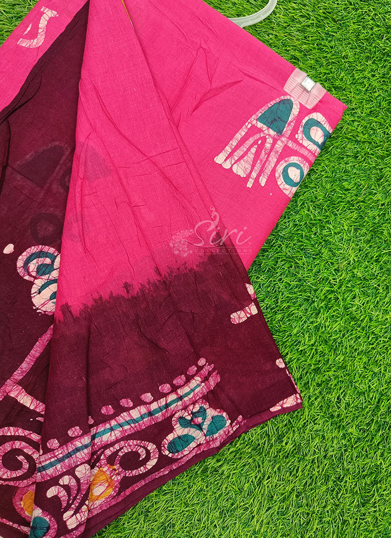 Pure Soft Cotton Saree in Batik
