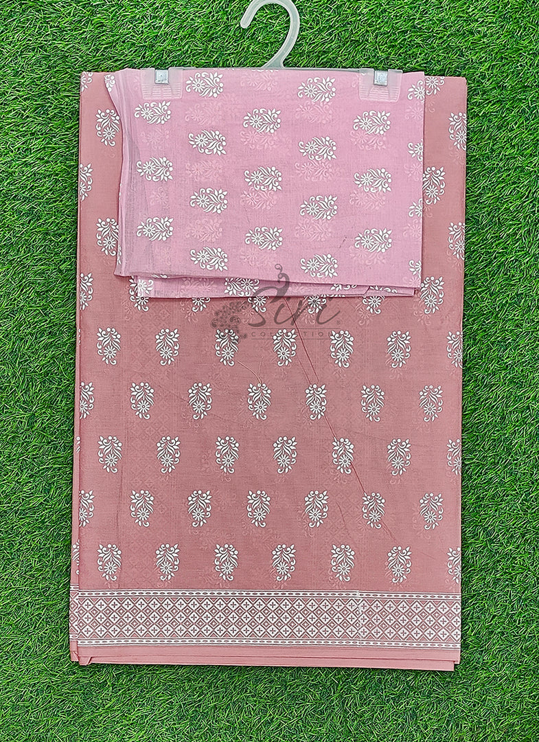Pure Printed Soft Cotton Saree