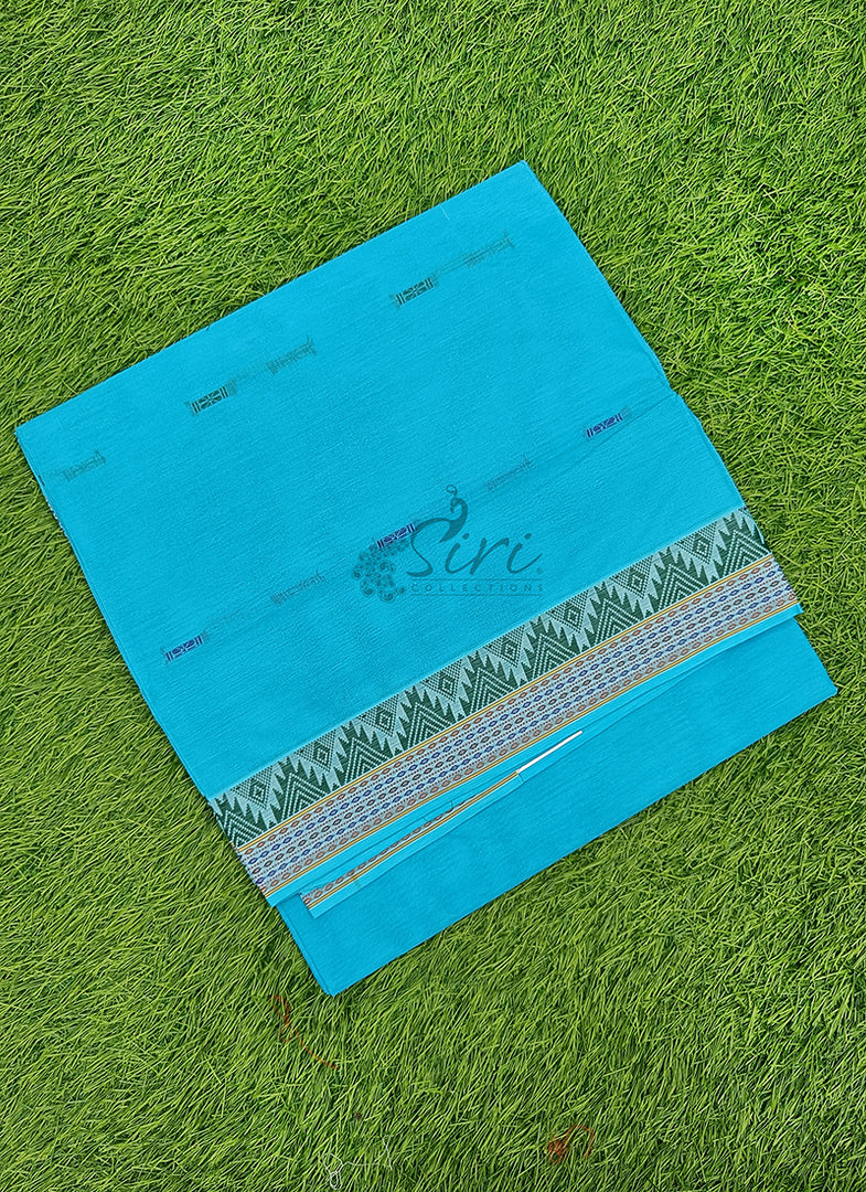 Latest Pure Cotton Saree in Thread Weave Border