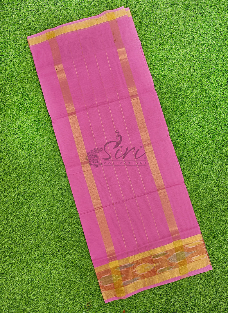 Latest Pure Cotton Saree in Ikat Design Border