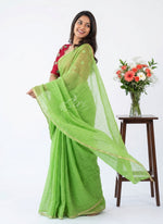 Load image into Gallery viewer, Lovely Chiffon Saree in Zari Checks
