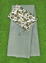 Load image into Gallery viewer, Elegant Linen Saree with Printed Blouse