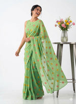 Load image into Gallery viewer, Beautiful Designer Jute Silk Saree