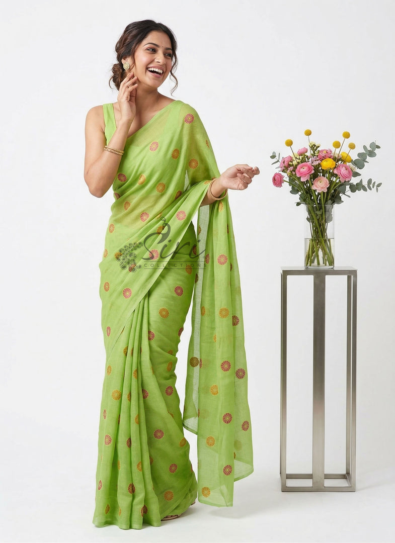Beautiful Designer Jute Silk Saree