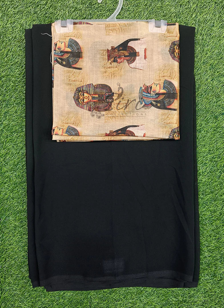 Lovely Georgette Saree With Designer Blouse