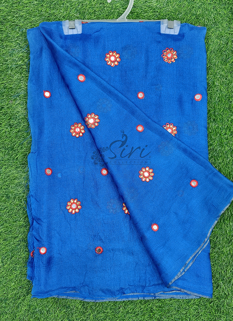 Designer Jute Georgette Saree in Embroidery Butis