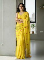 Load image into Gallery viewer, Lovely Jute Georgette Saree in Embroidery Butis
